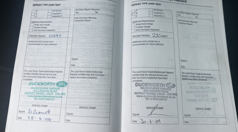 What is vehicle service history