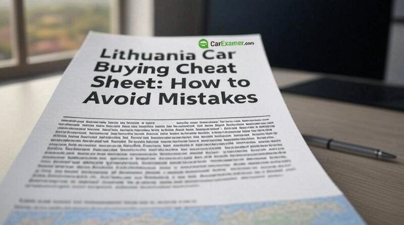 Lithuania Car Buying Cheat Sheet: How to Avoid Mistakes