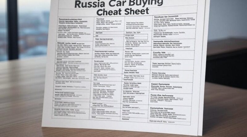 Russia Car Buying Cheat Sheet: A No-Nonsense Guide
